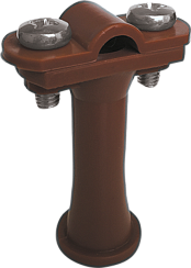 Держатель проводника круглого 6-10 мм коричневый, высота 59 мм, пластик|91103|Ezetek