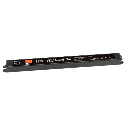 Драйвер для светодиодной ленты LED BSPS  12V2,5A=30W (new) влагозащищенный IP67 | 3329259A | Jazzway