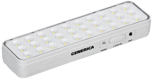 Светильник аккум. ДБА 1030 непост. 30LED 5ч 3Вт | LDBA0-1030-5-01-K01-G | GENERICA