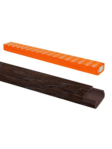 Кабель-канал 20х10 (2 м = 1 шт) "ЭКО" 3D венге | SQ0402-2404 | TDM