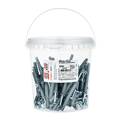 Дюбель-гвоздь 6х60 пот. манжета (полипропилен) (100 шт) - ведро ( 0,53 кг) | 101468 | Tech-KREP