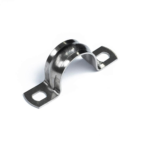 Скоба металлическая двухлапковая СМД(INOX) d21-22 мм (20шт/800шт уп/кор) | PR08.20746 | Промрукав