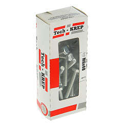 Болт DIN933 8.8 с шестигранной головкой оцинк. М6х40 (50 шт) - коробка с ок. Tech-Kr ( 0,468 кг) | 105204 | Tech-KREP