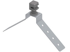 Держатель пластиковый на угловой конёк, гор. цинк, 394060 | МД-060-ГЦ |  Ostec