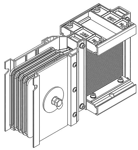 Секц. конц. 630А Al 3L+N+1/2PE IP55 тран. IEK | LB-0630A5-35-F-EC | IEK