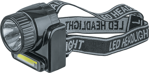Фонарь налобный NPT-H20-ACCU 1COB LED 3Вт+1LED 3Вт, Lead-acid 0,5 Ач |14486 |Navigator