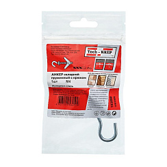 Анкер складной пружинный с крюком М4 (1 шт) - пакет ( 0,016 кг) | 103898 | Tech-KREP