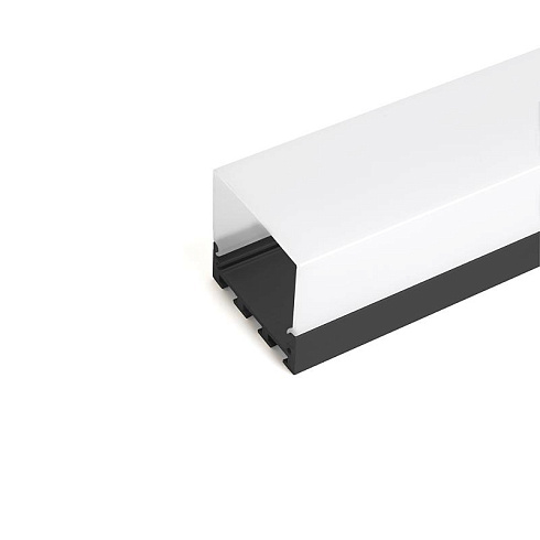 Профиль накладной 42х45мм, алюминиевый, черный, 2м, CAB268 (в комплекте 2 заглушки) FERON | 48149 | FERON