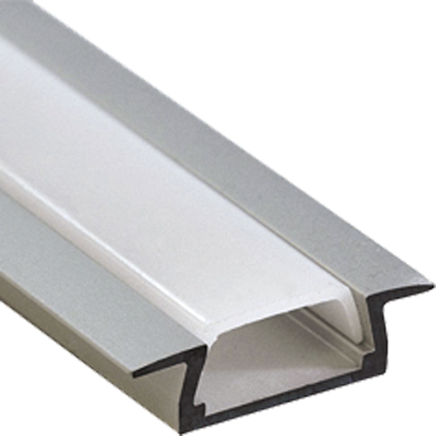 Профиль алюминиевый для светодиодной ленты PAL 2206 врезной анодированный IP20 2м | 1009616 | Jazzway