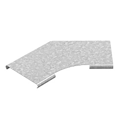 Крышка к углу плоскому плавному 45 град. к лотку 100, толщ. 0,7 мм, Сендзимир цинк, 023610 | КУПТП45-100-0,7-R100-СЦ |  Ostec