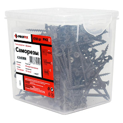 Саморез СГД 4,2х90 усиленный (TWN) (200 шт) - контейнер | 146457 | PROFFIX