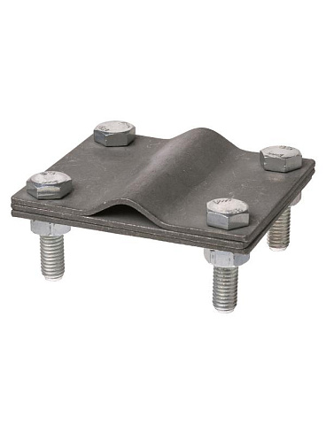 Зажим соединительный 4-х болтовой штырь-полоса, штырь Ø16 - полоса 40х4 мм, термодиффузия  | SQ2401-0036 | TDM