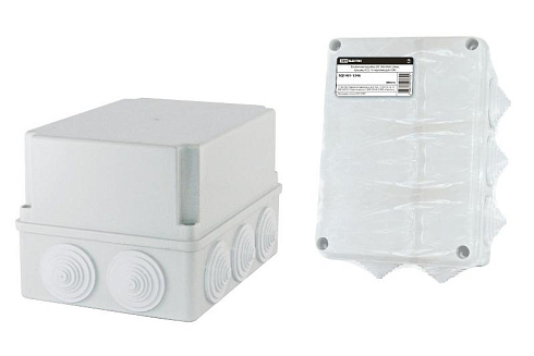 Коробка распределительная о/п 190х140х120мм, крышка, IP55, 10 гермовводов, инд. штрихкод, | SQ1401-1246 | TDM