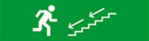 Световой оповещатель охранно-пожарный (табло) SKAT-12 LUX ЛЕСТН НАПР ВНИЗ | 8544 | Бастион