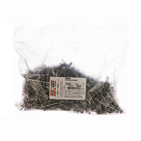 Гвоздь строительный оцинкованный 2,0х50 (1 кг) - пакет | 103470 | Tech-KREP