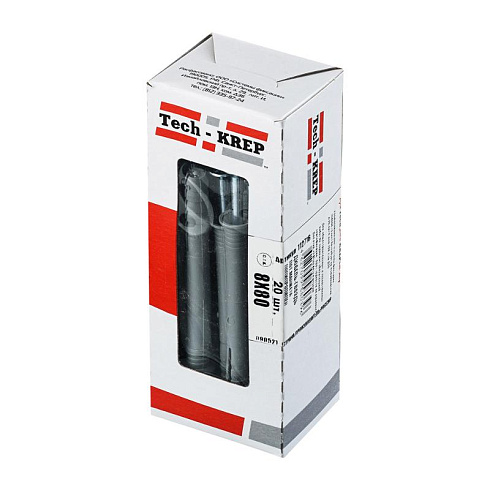 Дюбель-гвоздь 8х80 пот. манжета (полипропилен) (20 шт) - коробка ( 0,214 кг) | 112716 | Tech-KREP