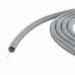 Металлорукав из оцинкованной стали с протяжкой DN 35мм, Dвн 35,0 мм, Dнар 39,5 мм, IP40, 25м | 667R3539P | DKC