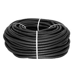 Труба гофр. ПНД Plast с зондом d32мм (25м.) черная EKF PROxima |  tpnd-32-25m |  EKF
