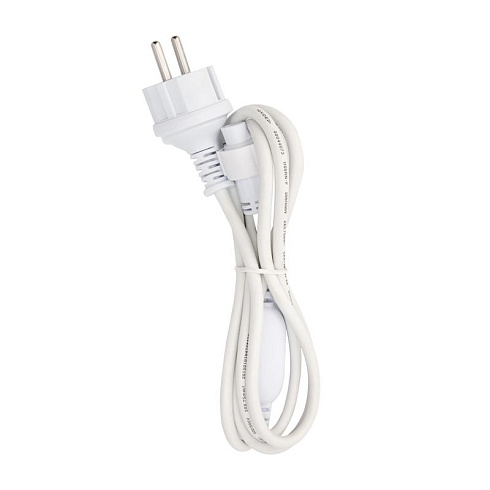 Шнур питания для гирлянды Дюраплей 4 А, подключение до 200 м, белый каучук, 230 В | 315-001 | NEON-NIGHT