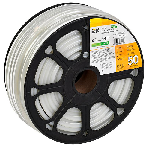 Лента светодиодная "неон" 50м LSR-2835G120-9,6-IP67-220В | LSR5-5-120-67-0-50 | IEK