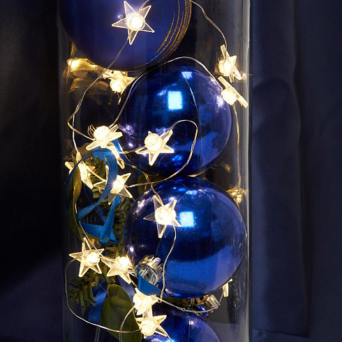 Гирлянда линейная Звездочки USB 20LED 2700K, IP 20, 1.8м, CL571 | 41644 | FERON