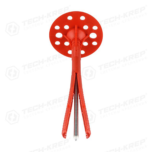 Дюбель для теплоизоляции 10х180 с металлическим гвоздём с термоголовой (200 шт.) ( 8,97 кг) | 130103 | Tech-KREP