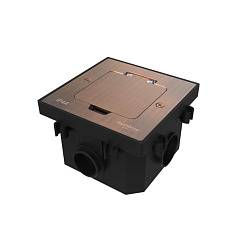 MultiDesk Лючок на 2 модуля IP44 с монтажной коробкой для бетонных полов МЕДЬ, тип MDK20 | MDK20202CC | SE