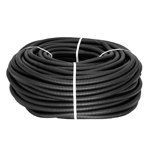 Труба гофр. ПНД Plast с зондом d20мм (25м.) черная EKF PROxima |  tpnd-20-25m |  EKF