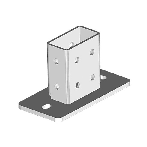 Опора для СТРАТ профиля 41х82, толщ. 4,0 (пятка - 8,0мм), гальван. цинк, 868133 | ОП-41х82-4,0-ЭЦ |  Ostec