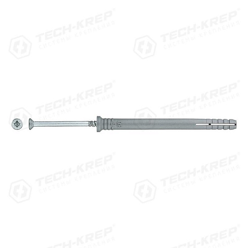 Дюбель-гвоздь 6х80 пот. манжета (полипропилен) (100 шт) - ведро ( 0,708 кг) | 103184 | Tech-KREP