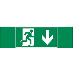 Пиктограмма (Наклейка) "ФИГУРА / СТРЕЛКА ВНИЗ" 310х90мм для светильника Basic IP65 | V5-EM02.60.002.021 | VARTON