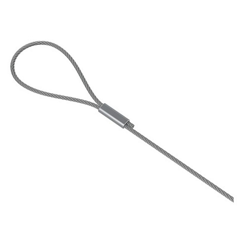 Трос оцинкованный с петлей и замком 7 м, толщ. 2,0 мм, Сендзимир цинк, 070407 | ТРП-7-2,0-СЦ |  Ostec