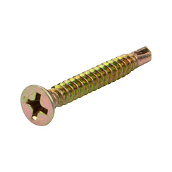 Саморез оконный KRANZ сверло, 3.9х25, желтый цинк, короб (500 шт./уп.) |KR-01-3722-004 | Kranz