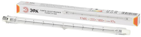 Лампа галогенная линейная  J189-1000W-R7s-230V (галоген, J189, 1000Вт, нейтр, R7s) (10/500/10500) | Б0048496 | ЭРА
