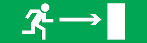 Наклейка для светильника аварийного NL-Топаз-Стрелка направо | 80524 |  Navigator