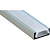 Профиль алюминиевый для светодиодной ленты накладной низкий с заглушками серебро CAB262  2м ( в комплекте 2 заглушки, 4 крепежа) | 10267 | FERON