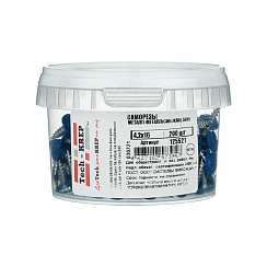 Саморез ШСММ 4,2х16 син. KP RAL 5010 (200 шт) - ведро малое ( 0,34 кг) | 125521 | Tech-KREP