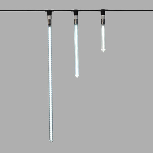Сосулька светодиодная 30 см, 220V, e27, двухсторонняя, 24х2 диодов, цвет диодов белый | 256-161 | NEON-NIGHT