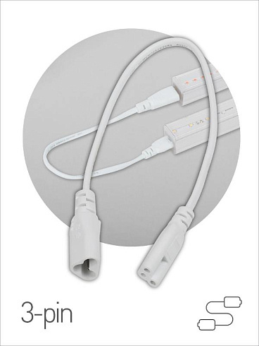 Кабель соединительный для линейного светильника  Cable FT-C5-С6-0,5 3pin мама-папа , удлинитель | Б0066943 | ЭРА
