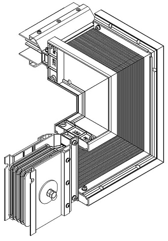 Секция Z вверх лев. 5000А Cu 3L+N+PER IP55 тран. IEK | LB-5000C4-35-F-ZUL | IEK