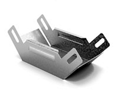 Угловой соединитель внутренний к лотку 300х80, толщ. 1,0 мм, Сендзимир цинк, 032538 | УСВН90-300х80-1,0-СЦ |  Ostec