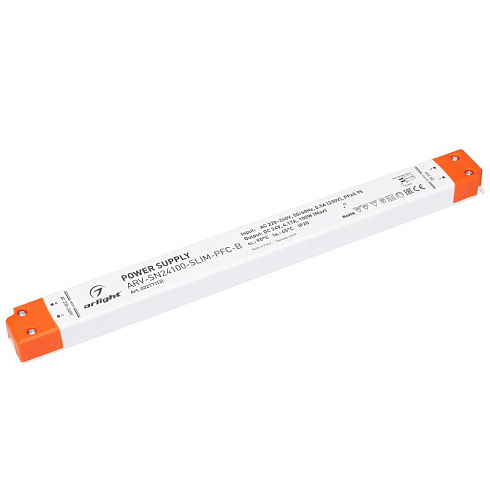 Блок питания ARV-SN24100-SLIM-PFC-B (24V, 4.17A, 100W) (Arlight, IP20 Пластик, 3 года) | 022171(3) | Arlight