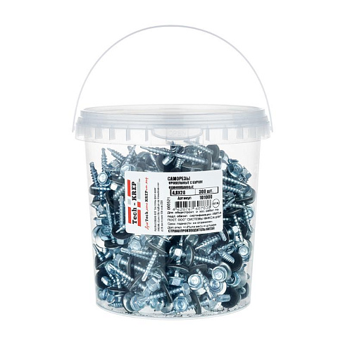 Саморез КР ZP св. 4,8х28 (300 шт) - ведро ( 1,617 кг) | 101000 | Tech-KREP