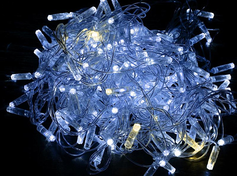 Гирлянда светодиодная нить 10м 100W IP44 прозрачный шнур 230В мерцающая транзитн подкл | LGDU121-2-100-10-T-S-44 | IEK