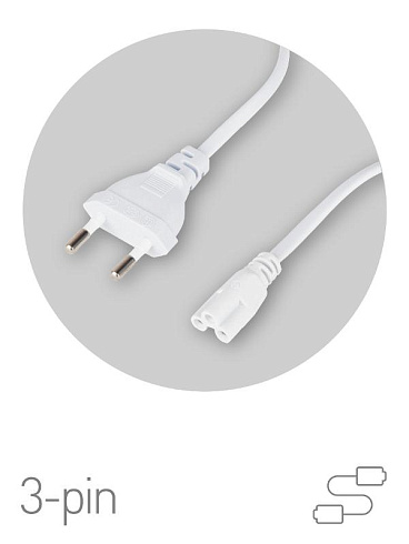 Провод питания для линейного фитосветильника FITO -3 –pin 1,5 м | Б0051728 | ЭРА