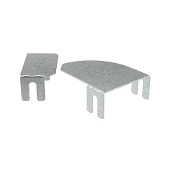 Крышка на горизонтальный изменяемый угол СРО 0-45 град 200, в комплекте с креп. эл. и соед. пластинами, необходимыми для монтажа, цинк-ламельная | SKV