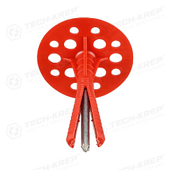 Дюбель для теплоизоляции с мет. гвоздём 10х90 (50 шт) - пакет ( 1,181 кг) | 101886 | Tech-KREP