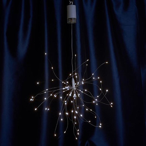 Гирлянда украшение Фейерверк 100 LED 0.3м, 5000K, батарейки 4*АА, IP20, CL595 | 41655 | FERON