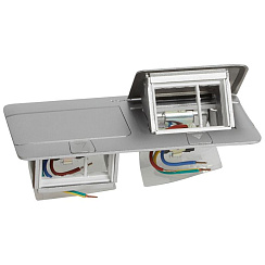 Выдвижной розеточный блок - неукомплектованный - IP 40 - 6 модулей - алюминий | 054012 | Legrand