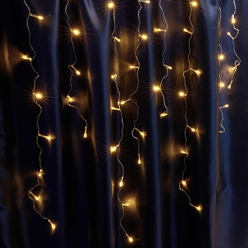 Гирлянда светодиодная "бахрома" 230V 240 LED желтый, длина 5,3м, IP44, сетевой шнур 3м в комплекте , CL23 | 41633 | FERON
